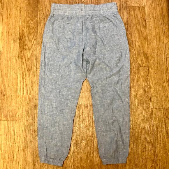 Athleta Cabo Linen Joggers in Chambray Blue Size 4 - Picture 9 of 15